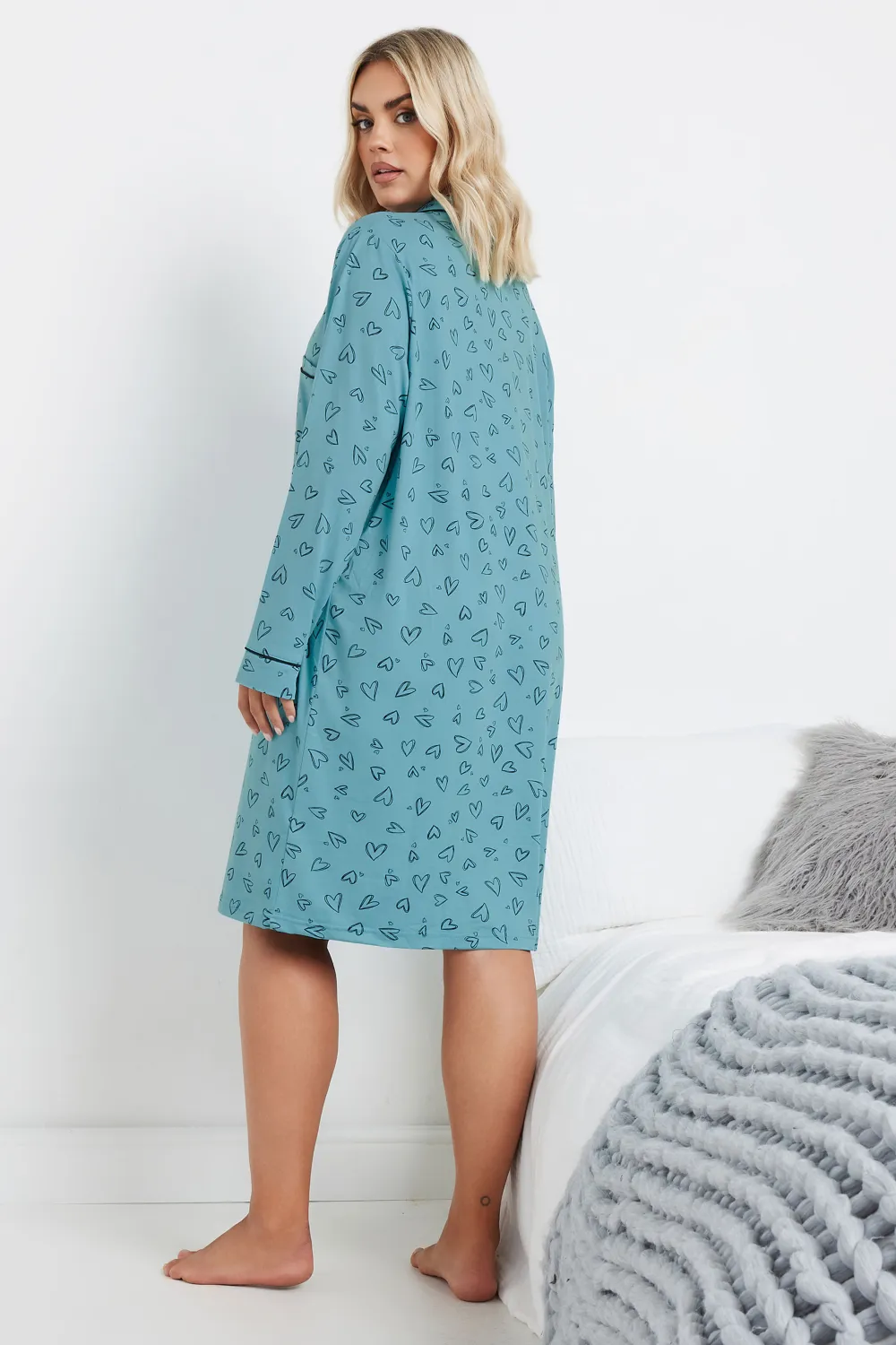 YOURS Curve Red Check Print Soft Touch Nightshirt