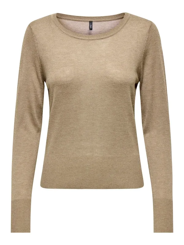 Knit Long Sleeve Crewneck Top