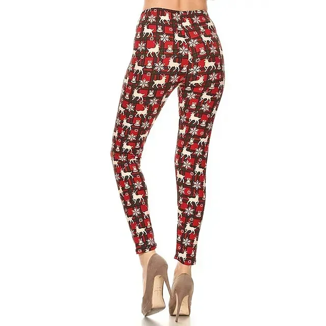 Santa Claus Leggings Jogger Pants Women's Christmas Christmas Christmas Eve Adults' Christmas New Year Eve Polyester Lycra Spandex Pants