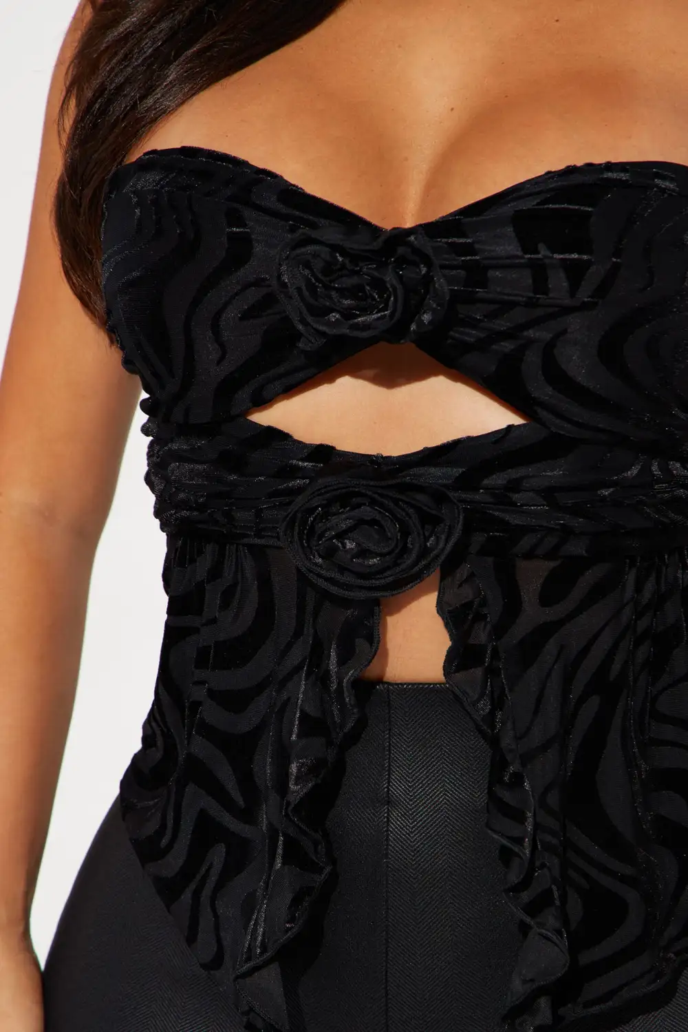 Eileen Velvet Tube Top - Black