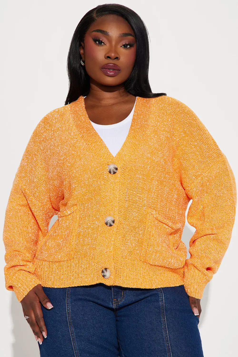 Audree Cardigan Sweater - Orange