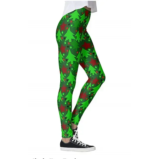 Santa Claus Leggings Jogger Pants Women's Christmas Christmas Christmas Eve Adults' Christmas New Year Eve Polyester Lycra Spandex Pants