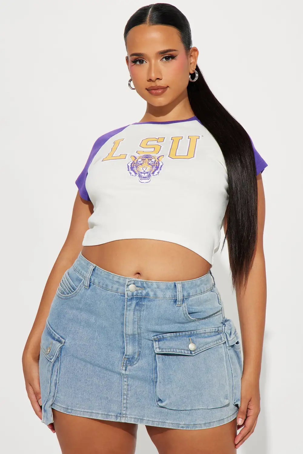 LSU Tigers Raglan Top - Purple