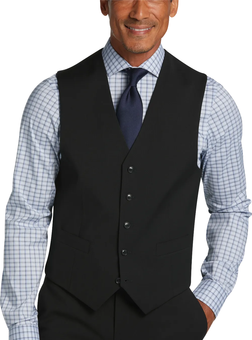 Tommy Hilfiger Modern Fit Wool Blend Suit Vest