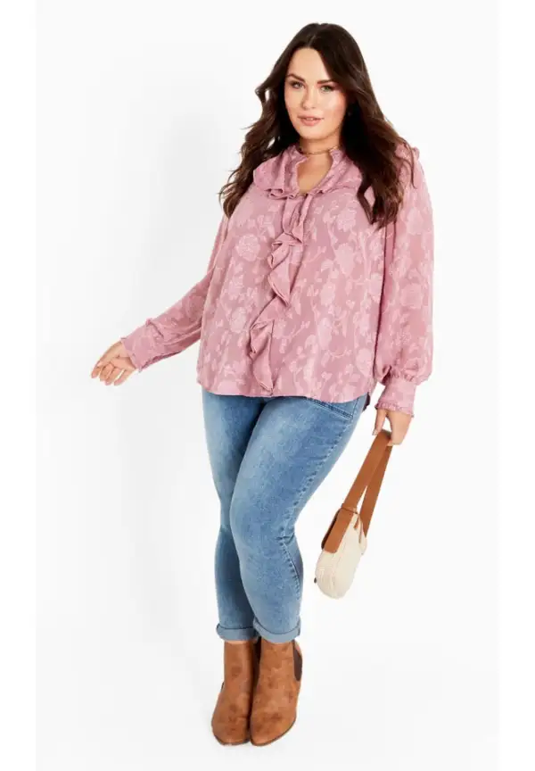 Blake Ruffle Neck Top