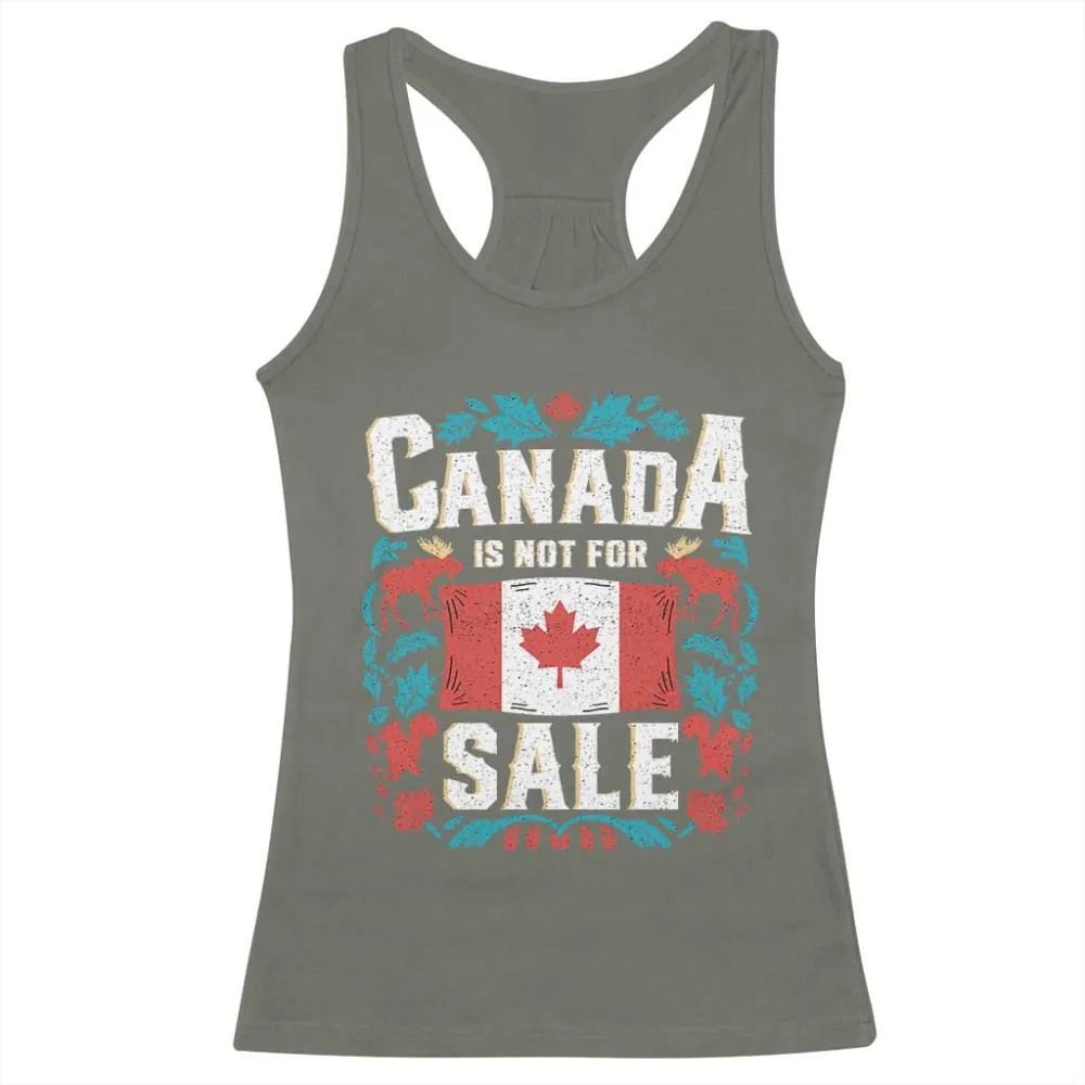 Canada Is Not For Sale Racerback Tank Top TS02