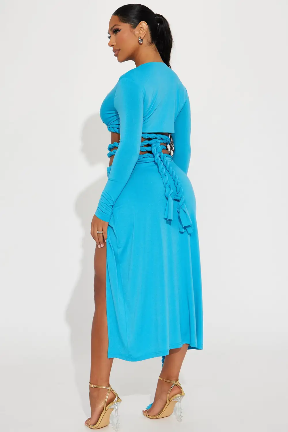 Reina Rope Skirt Set - Turquoise