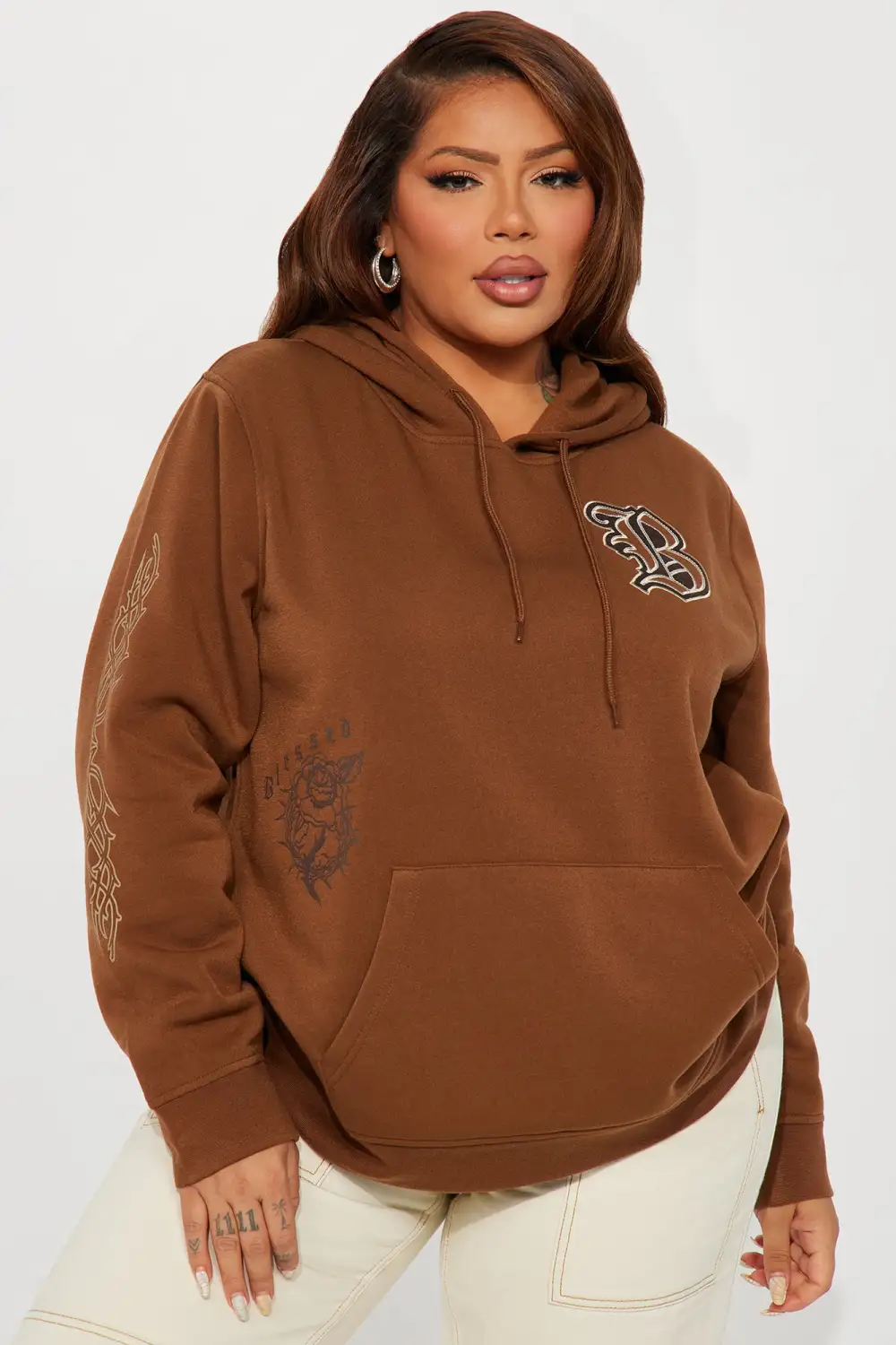 Blessed And Grateful Hoodie - Brown