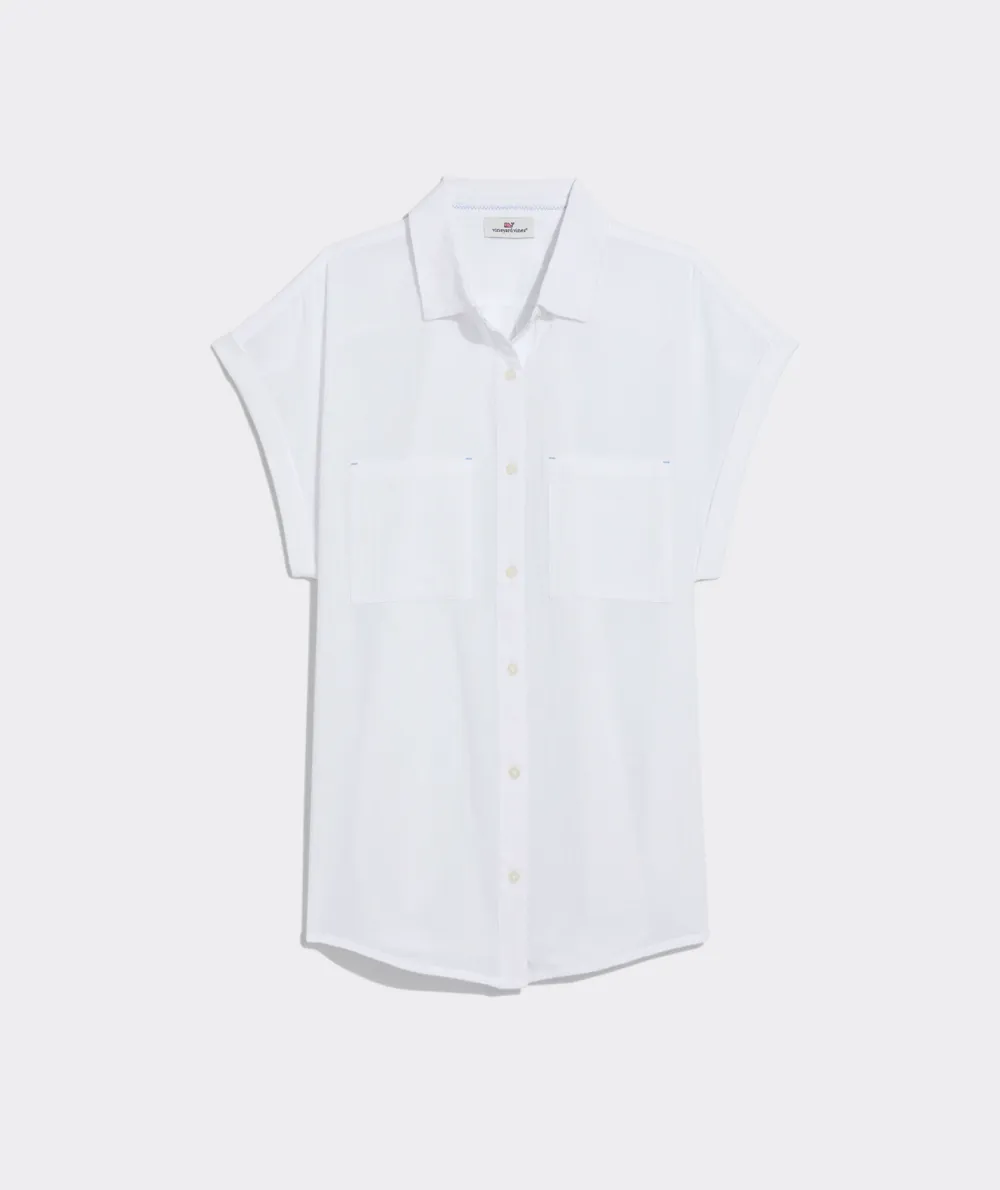 Lightweight Short-Sleeve Button-Down