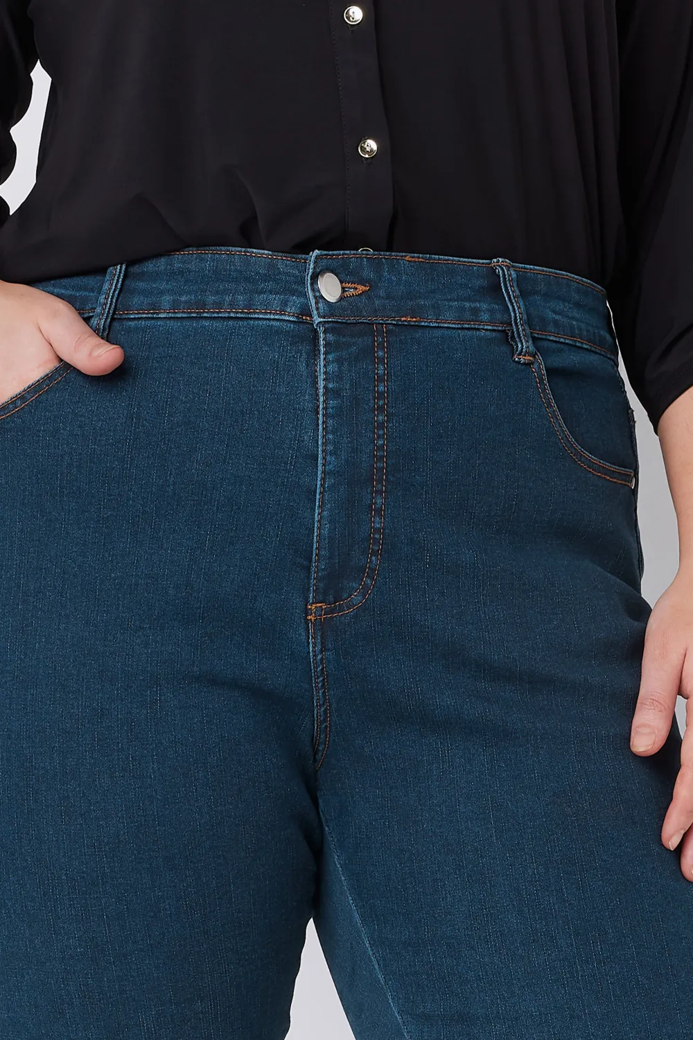 EVANS Curve Fit Indigo Straight Leg Jeans