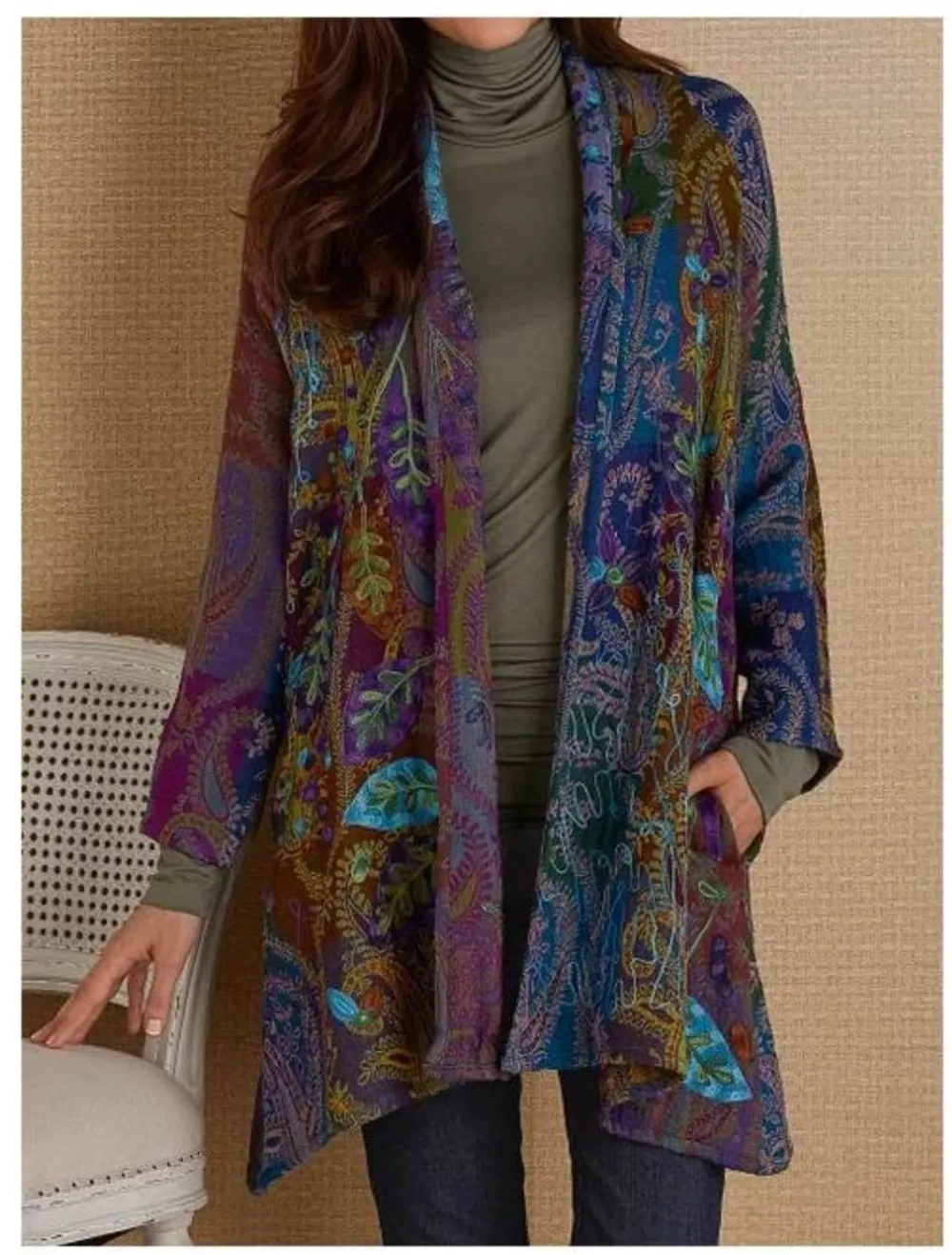 Printed Cardigan Jacket