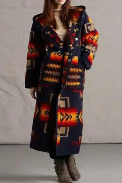 Vintange Western Style Hooded Coat