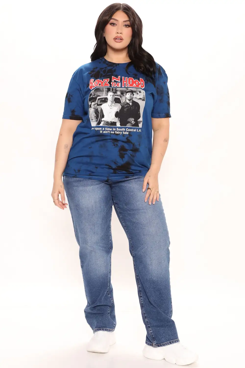 Boyz N The Hood Washed Tee - Royal/combo