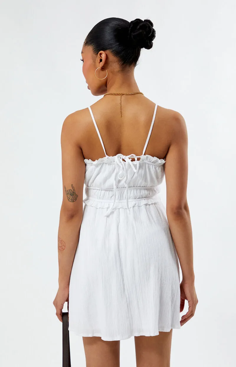 LA Hearts Textured Babydoll Mini Dress