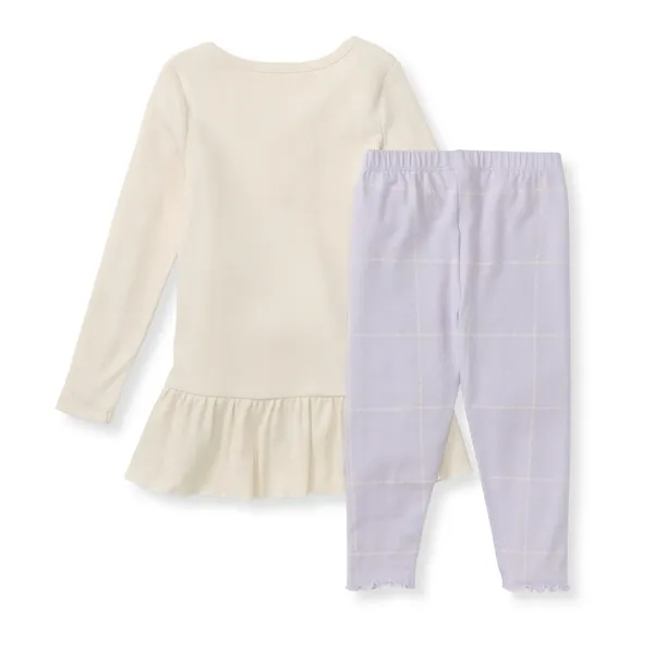 Organic Cotton Ribbed Top and Pants Set