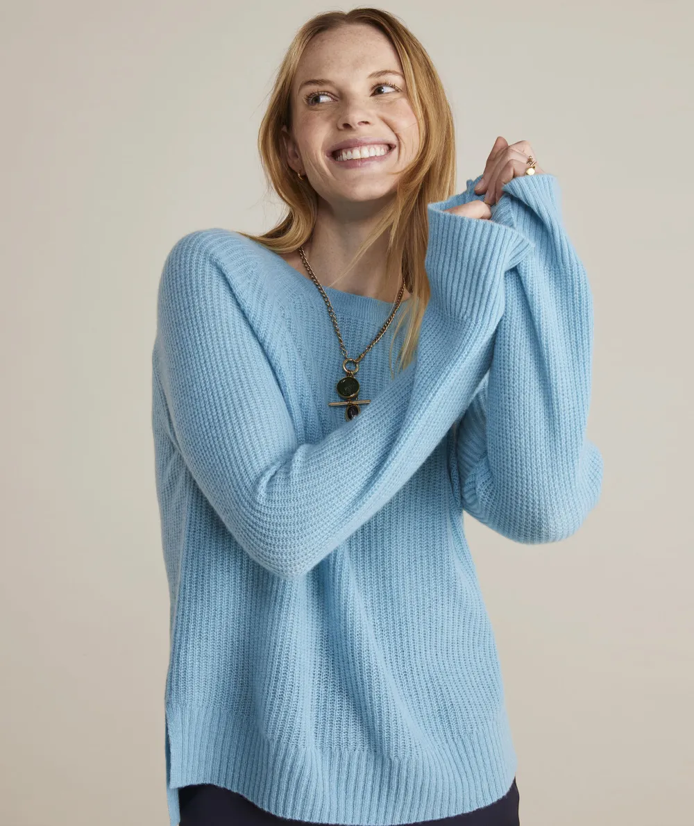 Seaspun Cashmere Ribbed Crewneck Sweater