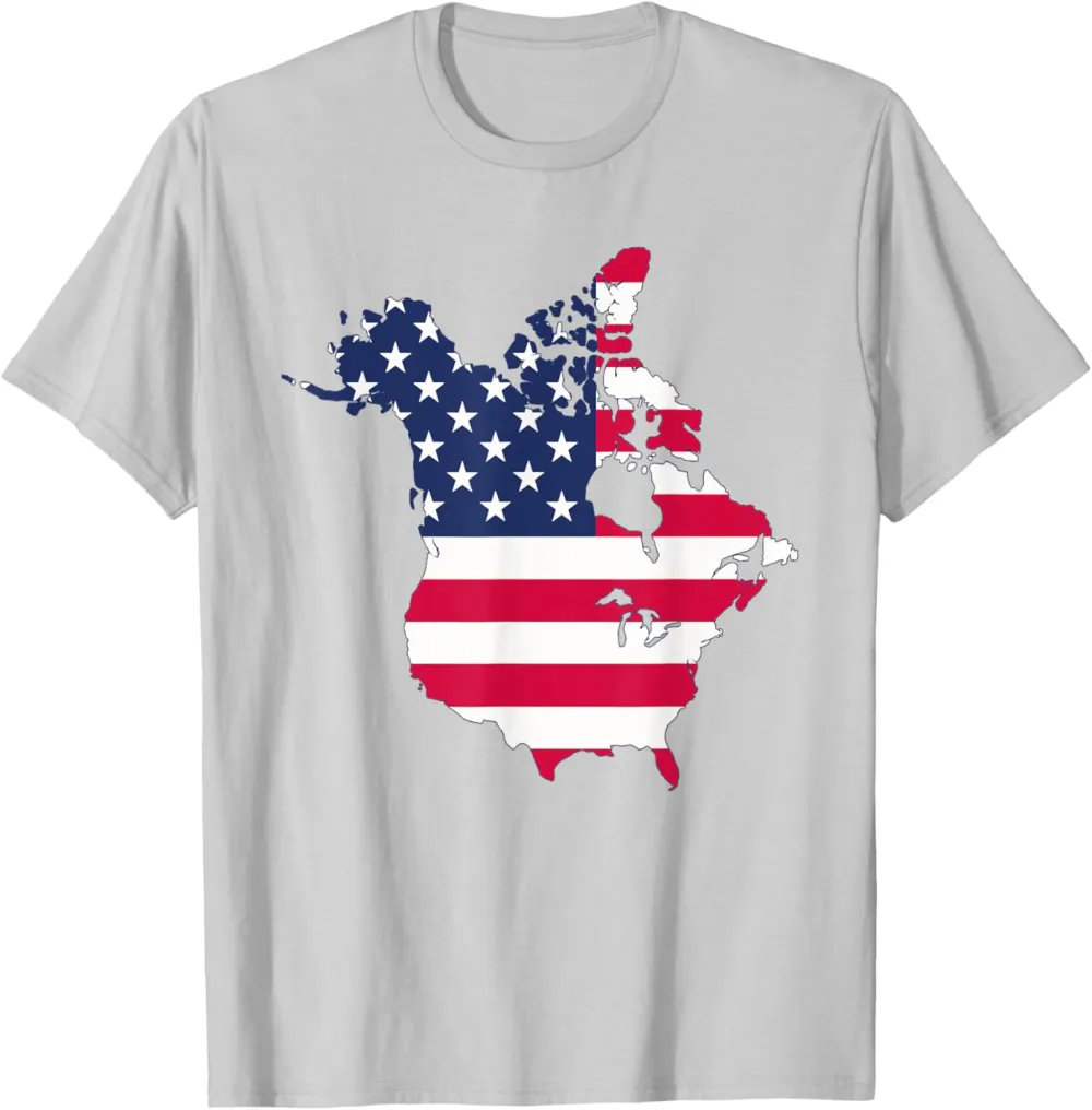 Canada 51st Us State American Flag T-Shirt
