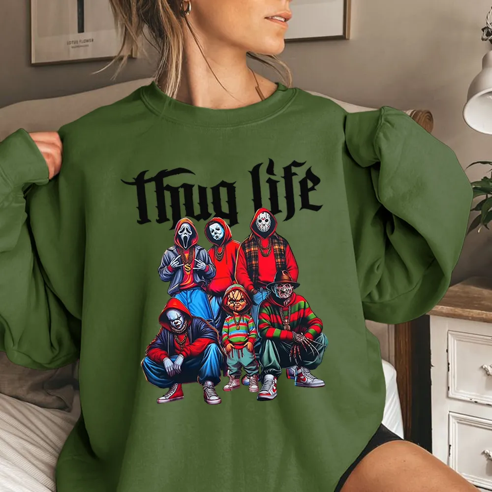 Purple Thug Life Horror Colorful Sweater Long Sleeve Hoodie Of You