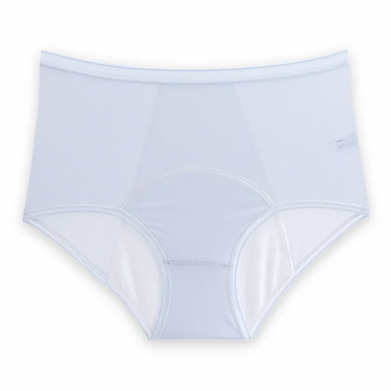 High Waist Leak Proof Ice Silk Panties Plus Size L-6XL