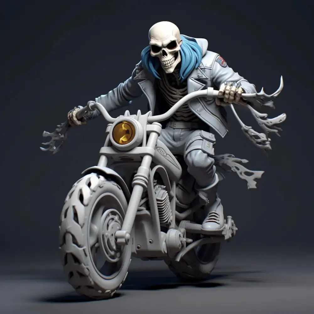 Cool Skeleton Figures Sports Series Skull Resin Crafts Halloween Decoration