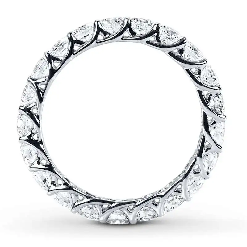 Diamond Eternity Ring 2 ct tw Round-cut 14K White Gold