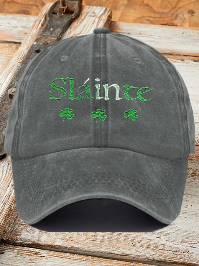 Saint Patrick's Day Slainte Printed Baseball Cap