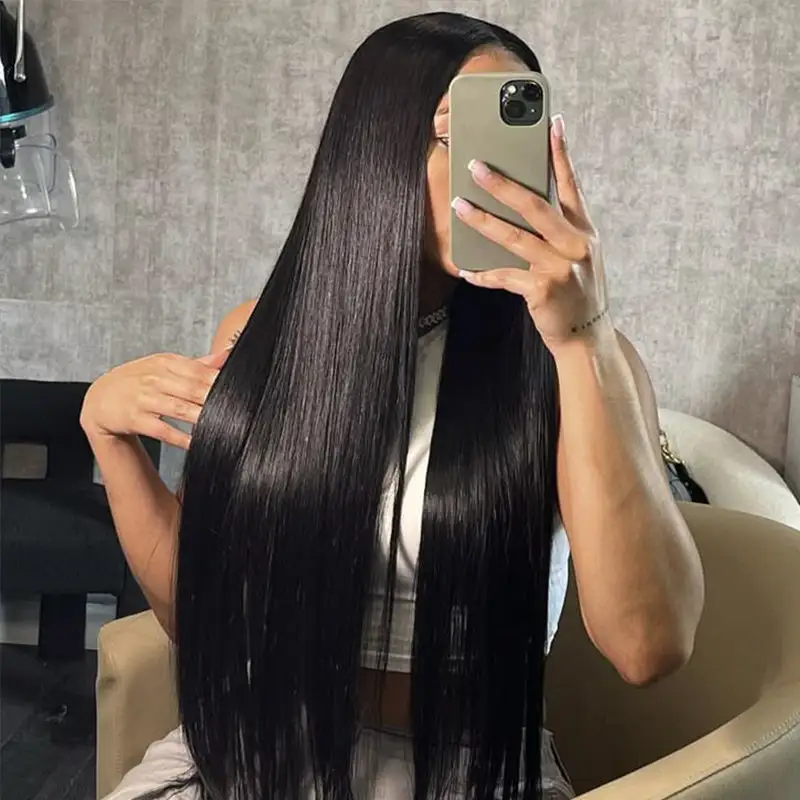 Real HD| Silky Straight Glueless Lace Closure Wig 250% Raw Virgin Human Hair Wig