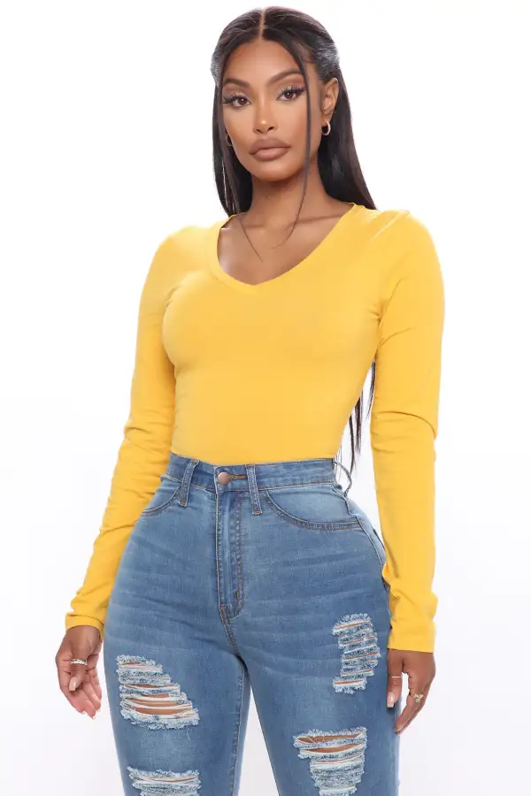 Voted Most Liked Bodysuit - Mustard