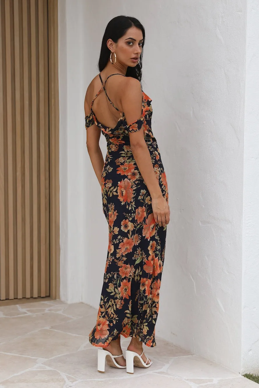 LOVER STYLE MAXI DRESS-NAVY