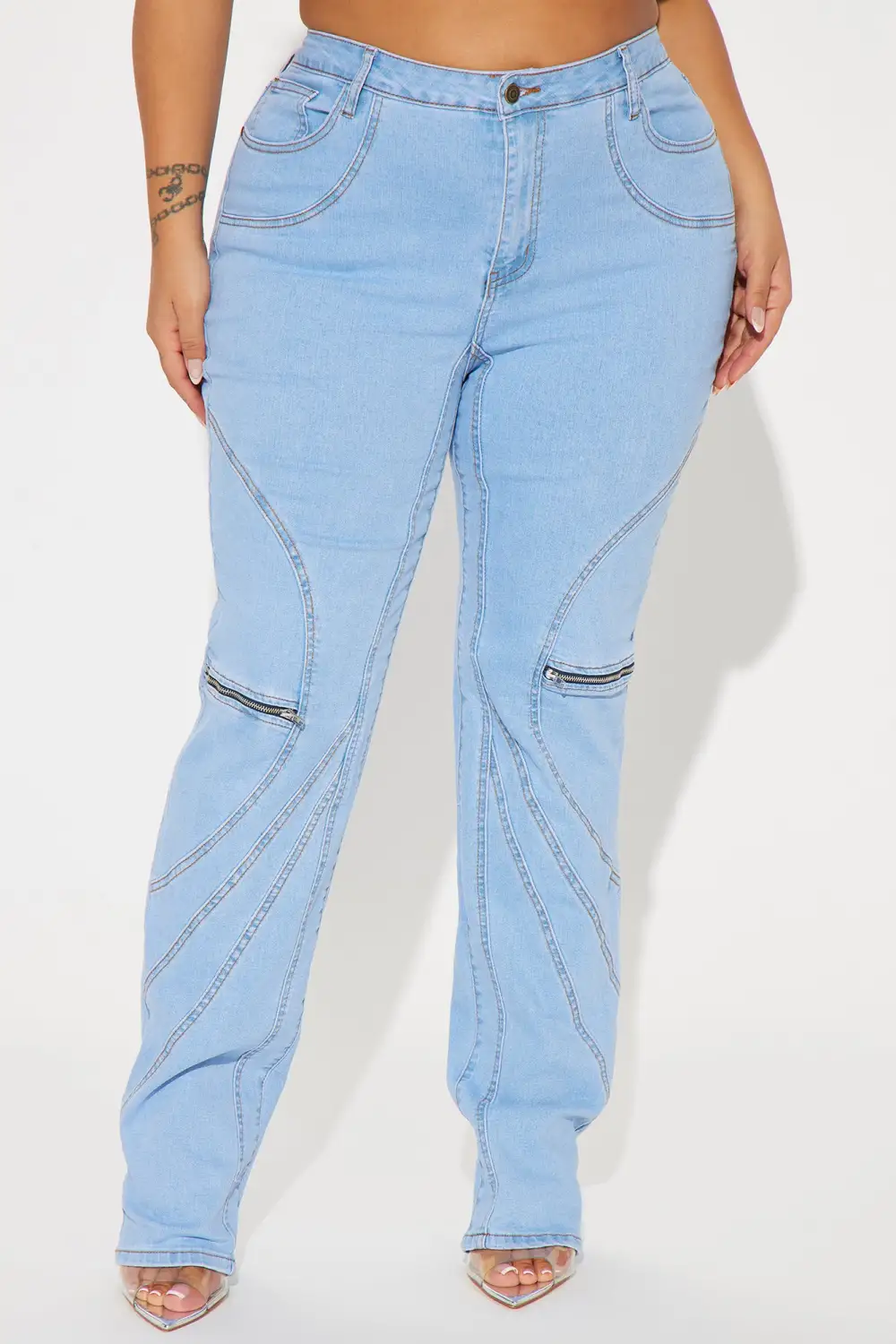 California Dreaming Stretch Straight Leg Jeans - Medium Wash