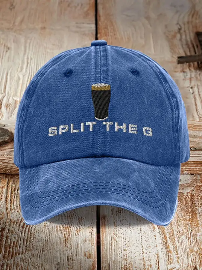 Retro St Patrick's Day Split The G Guinness Beer Stout Print Baseball Cap