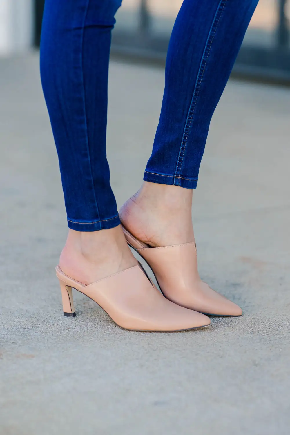 Get It Started Nude Heeled Mules
