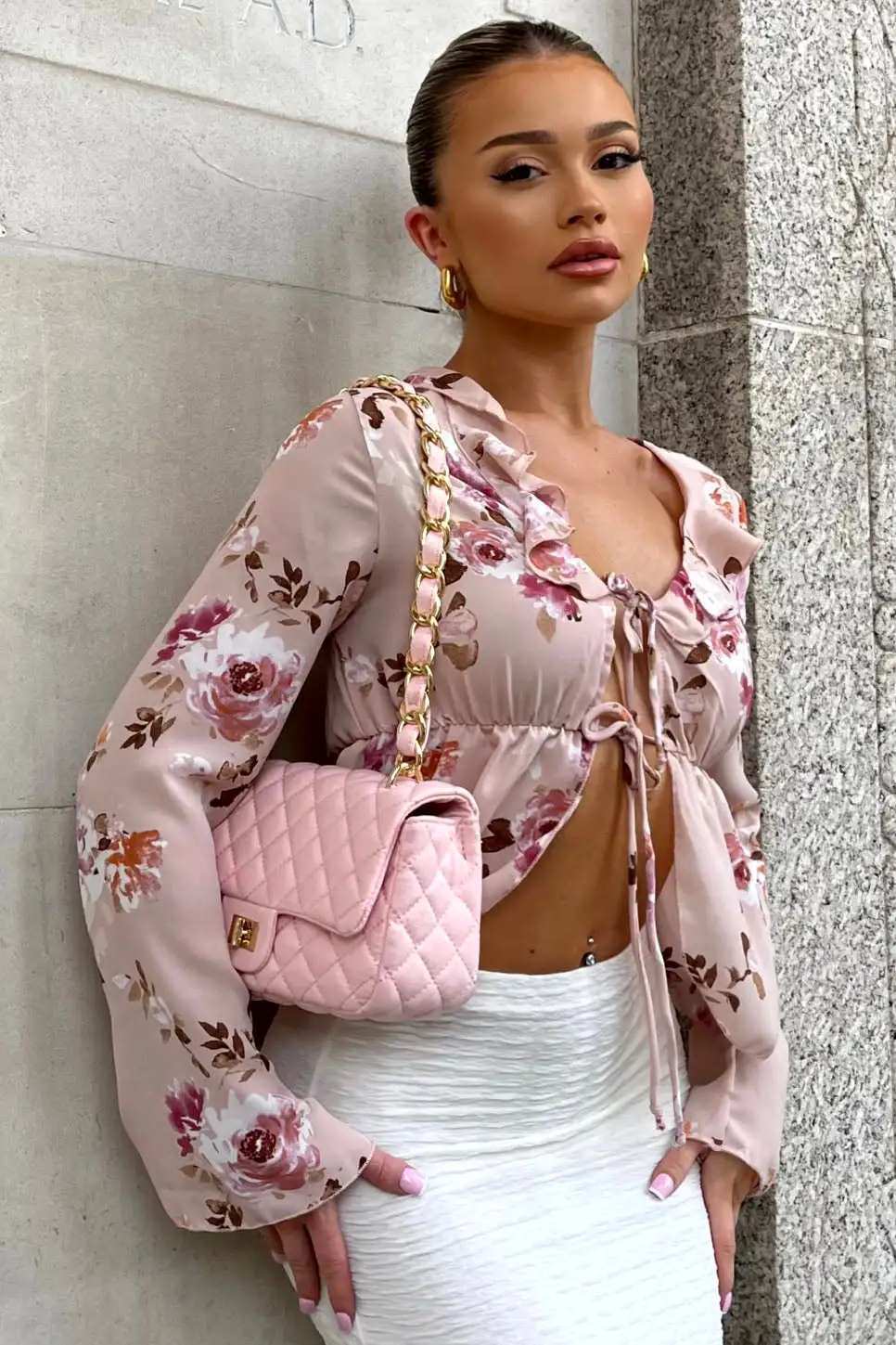 Travel With Floral Top - Pink/combo