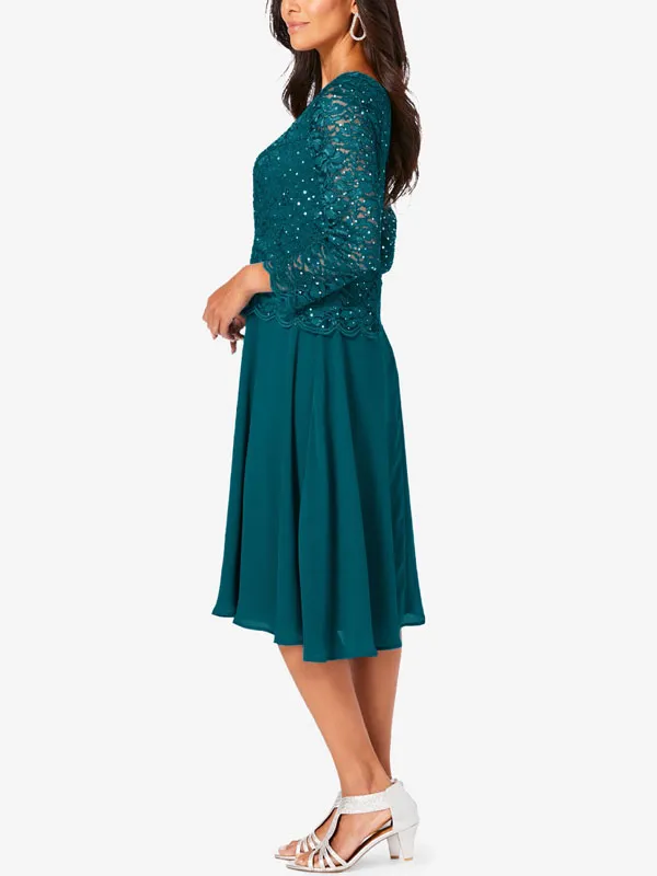 embellished lace temperament women's dress