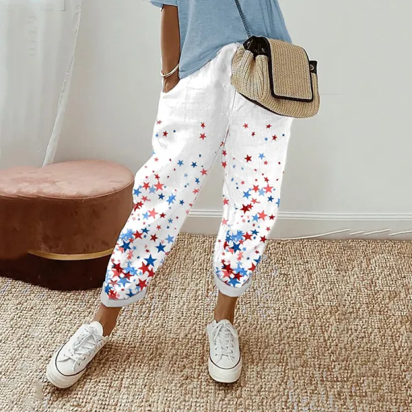 Women's Vintage Flag Casual Pants