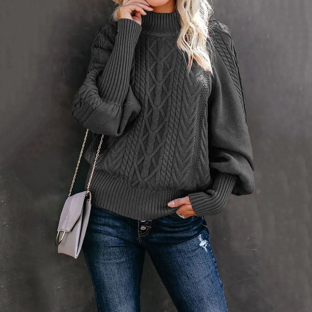 Pure Color Casual Loose Sweater Pullover