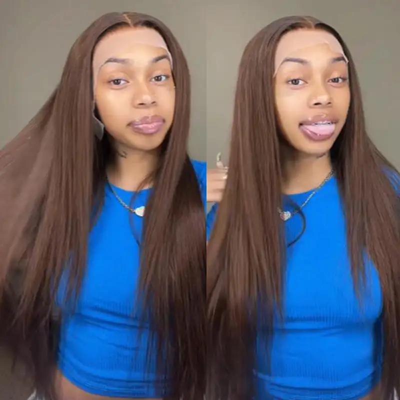 @Thequeenleora Recommend #4 Chocolate Brown 13×6 Full Lace Human Hair Wigs