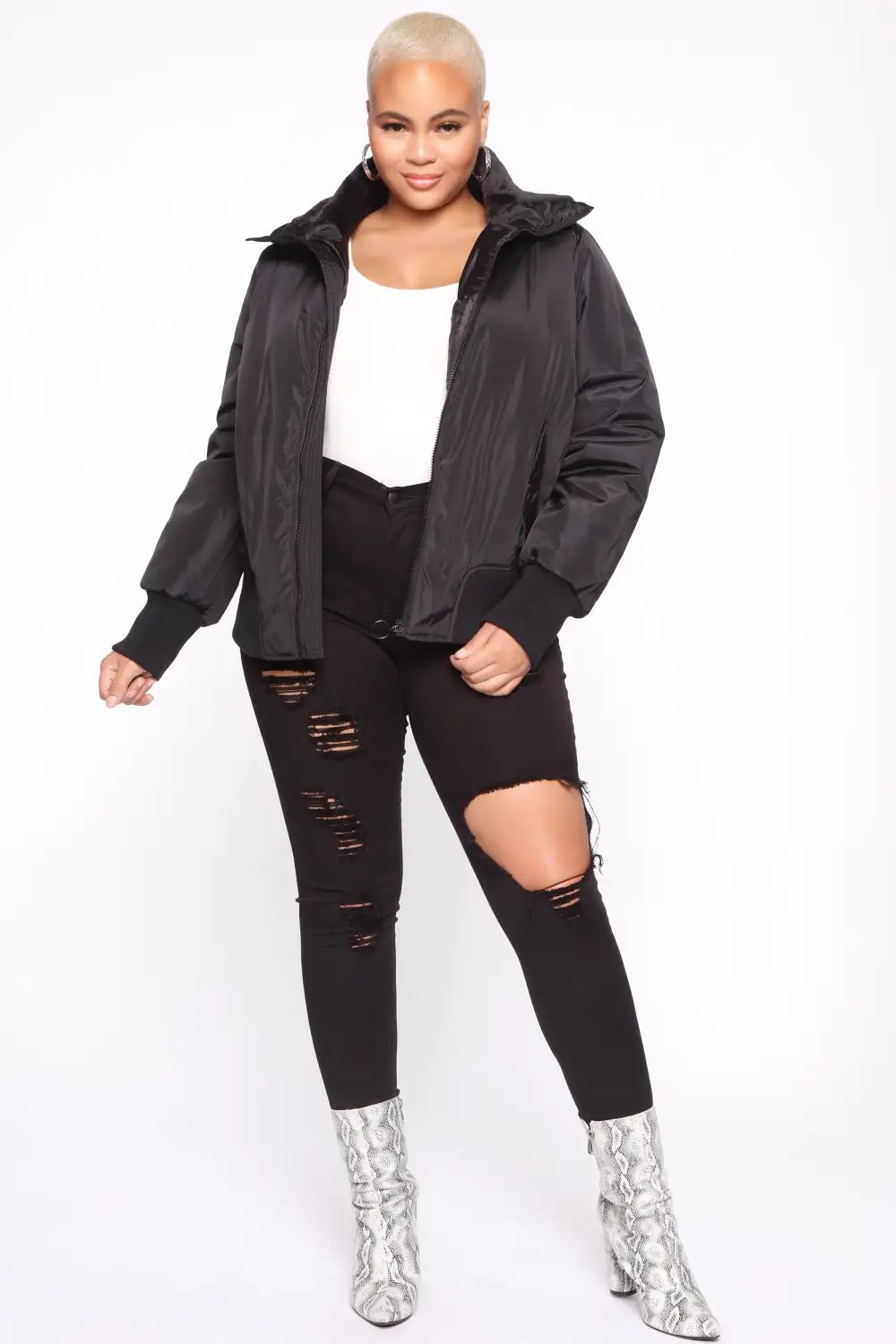 Nights In Denver Bomber Jacket - Black