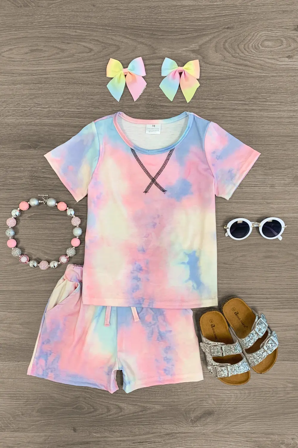 Pastel Pink & Blue Tank Tie Dye Lounge Set
