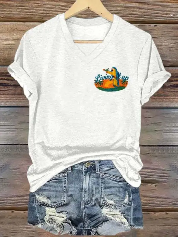 Women's Liuing It Up Print Shirt