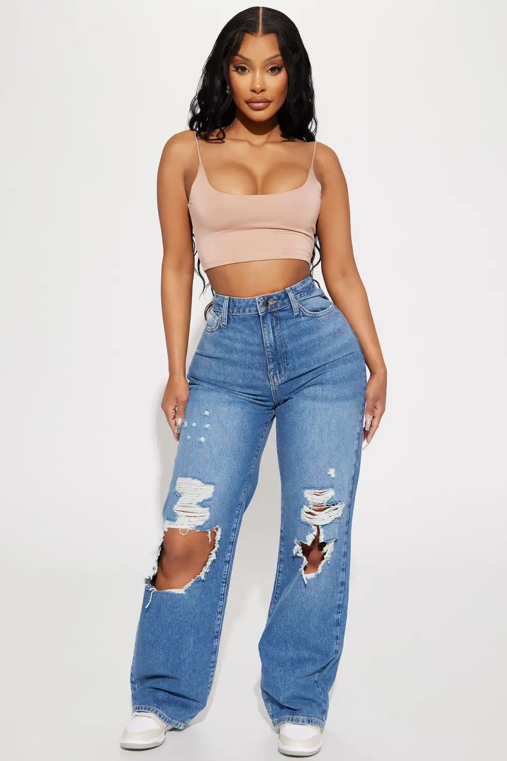 Keep It Low Key Crop Top - Nude