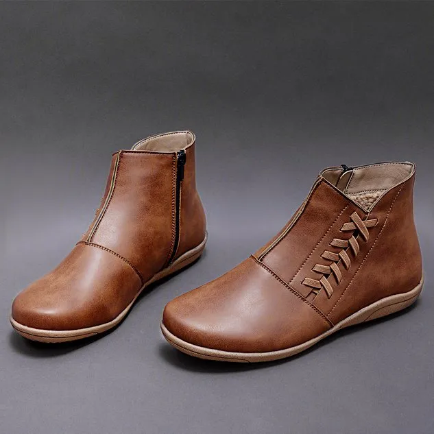 Women Winter Flat Heel Boots