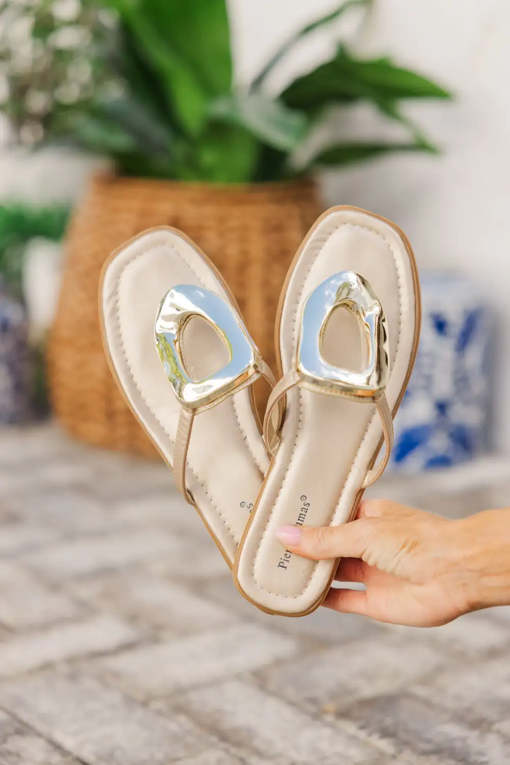 Island Time Gold Sandals