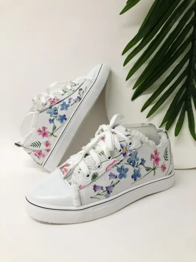 Fashion Floral Ultralight Breathable Sports Canvas Shoes