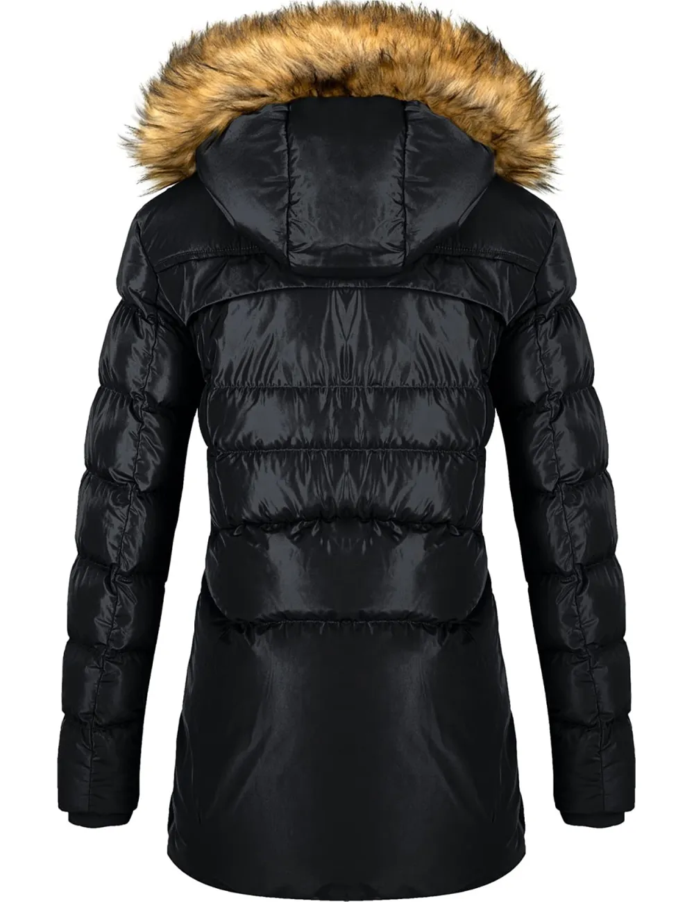 Women's Winter Puffer Coat Heavy Warm Long Parka Down Jacket with Fur Hood