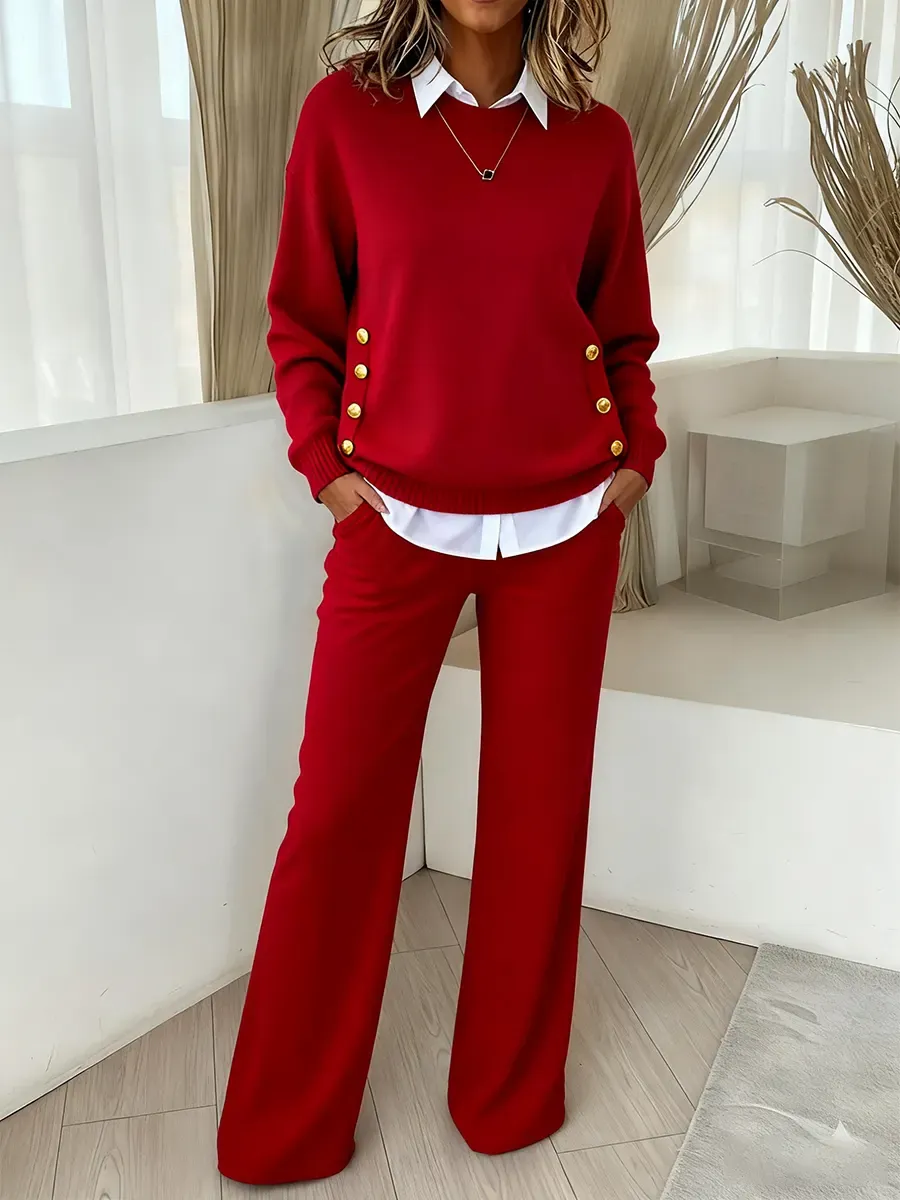 🔥Last Day 89% OFF🔥Women's Comfortable Pullover Sweater And Pants Two-piece Set