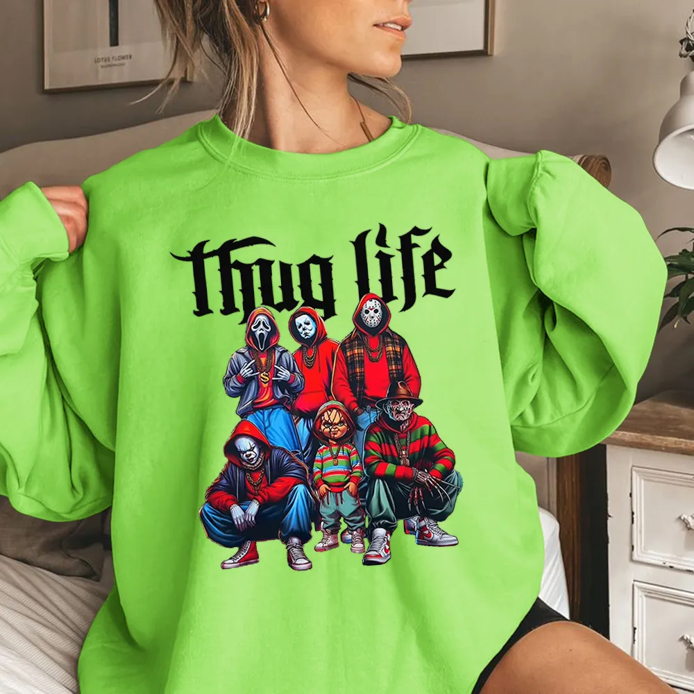 Purple Thug Life Horror Colorful Sweater Long Sleeve Hoodie Of You