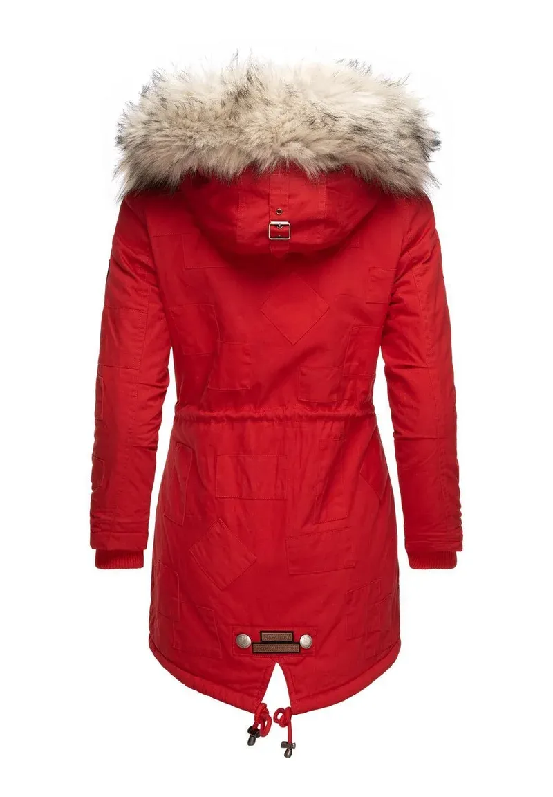 Women‘s Fashion Red Parka Coat