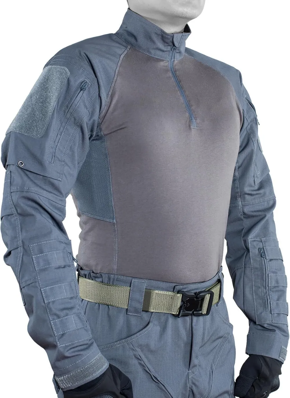 Combat Top Multicam Airsoft Shirt Seamless Long Sleeve Shirt with Shoulder Cushion Military Surplus