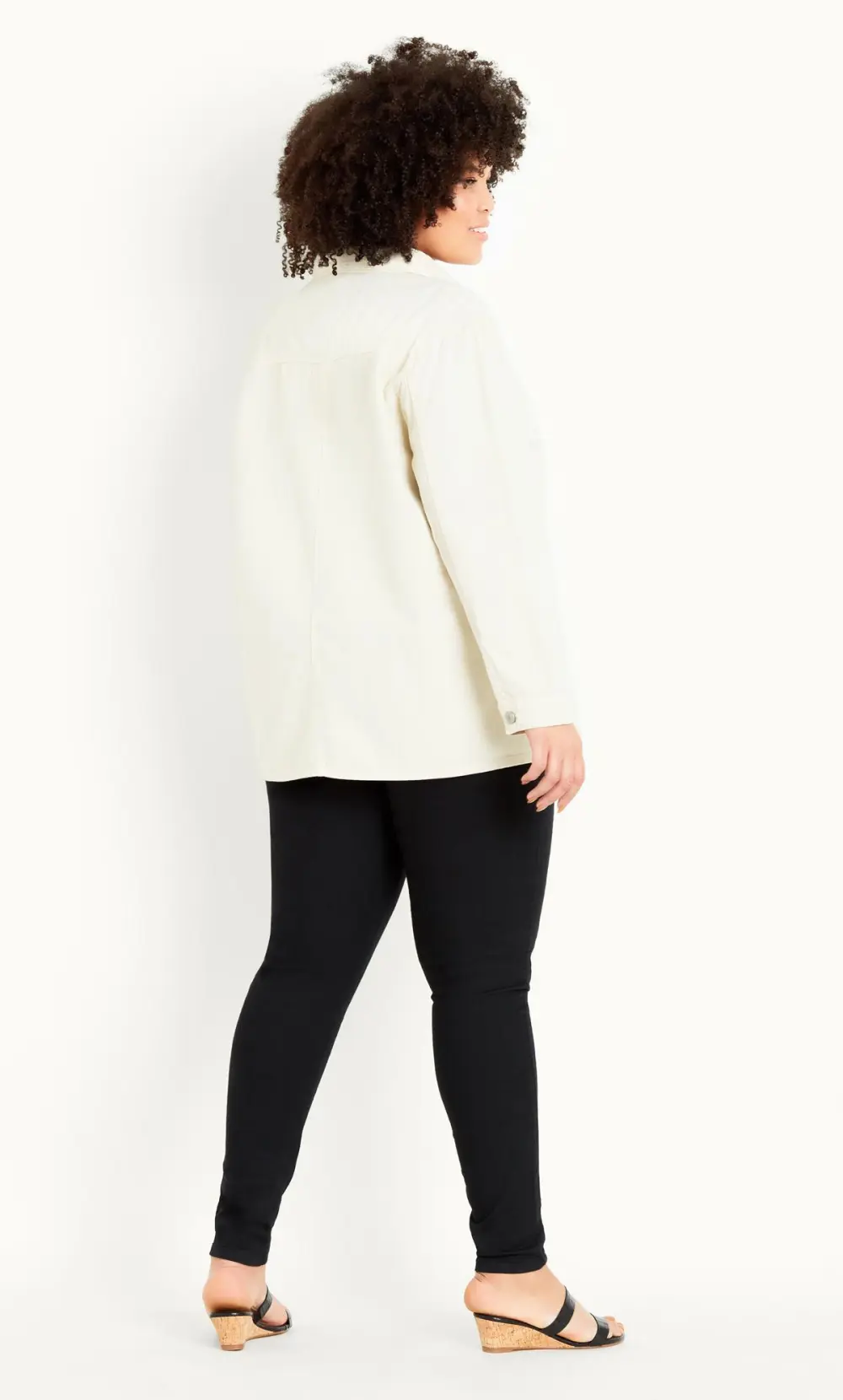 Evans White Denim Shacket